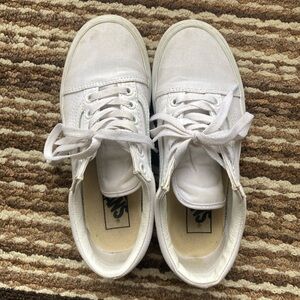 Vans Classic White Lace-Up Sneakers